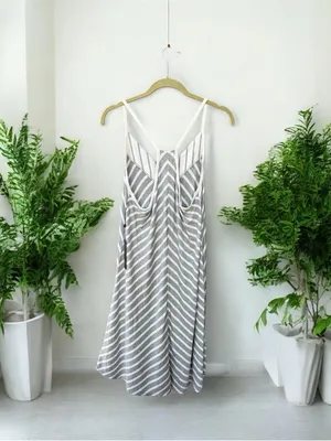 Laila Jayde NWT Mitered Striped Tank Dress XLP thumbnail 4
