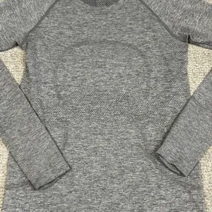 Lululemon Swiftly Tech Shirt Long Sleeve Womens 8 Gray Top Athletic Stretch thumbnail 2