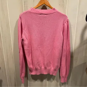Cute cotton candy pinky american flag Simply Southern chunky sweater USA ‘Merica thumbnail 10