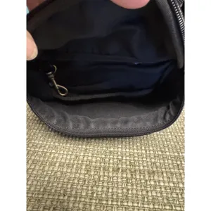 Boulder Ridge‎ 3 Zippered Pouch Belt Bag In Black Leather With Adjustable Strap thumbnail 3