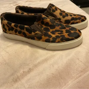 Lauren Ralph Lauren Cedar II Slip On Shoes Womens 6B Leopard Print Calf Hair thumbnail 4
