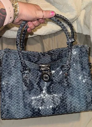 Michael Kors Blue Snake Skin Bag thumbnail 1