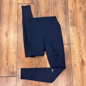 Alo Yoga Ripped Warrior Navy Blue Leggings Sz S High Waist Excellent Condition thumbnail 3