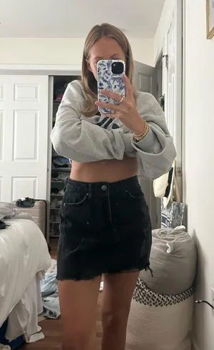 Free People Denim Skirt Black We The Free thumbnail 1