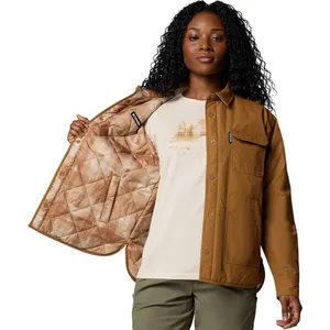 Columbia Womens Longhorn Ridge Reversible Shirt Jacket Brown XXL NWT $130 *read thumbnail 3