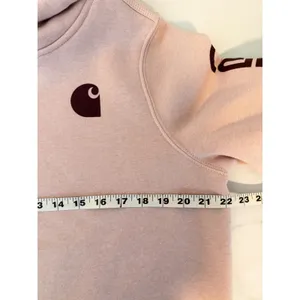 Carhartt Womens Relaxed Fit Logo Graphic Hoodie Heather Pink Large‎ L 12-14 thumbnail 7