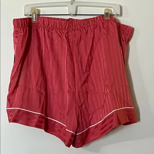 Auden Red Pajama Top with White Trim Pink Size XXL thumbnail 9