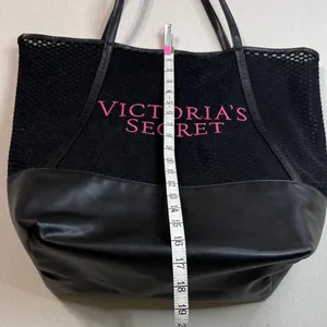 Victoria's Secret Black and Pink Mesh Tote thumbnail 3