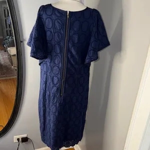 J. Crew 100% Cotton Navy Mini Dress thumbnail 10