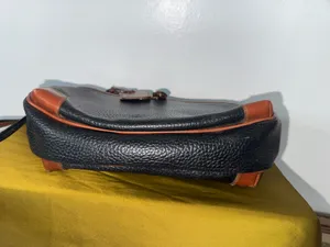 Vintage Dooney & Bourke Black pebble with brown Leather cross body bag thumbnail 8