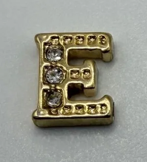 Origami Owl Letter E Floating Locket Charm Womens Gold Crystal Initial Jewelry thumbnail 1