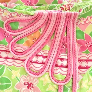 LILLY PULITZER Vintage Kendall Mini Wrap Skirt Size 6 Tropical Preppy Southern thumbnail 7