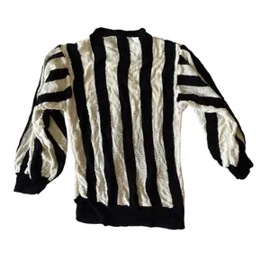 Vintage OHI Striped Sweater Black Size M thumbnail 6