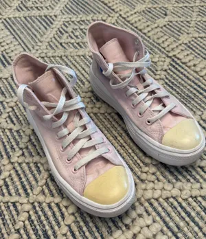 Pink Converse Sneakers Platform thumbnail 1