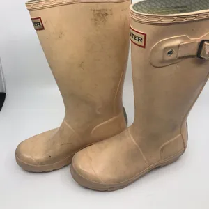 Unisex Hunter Boots Cream Size US 2M/3F thumbnail 1