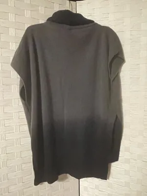 Jessica Simpson One Size Poncho Sweater Over Top Stylish Gray/Black thumbnail 9