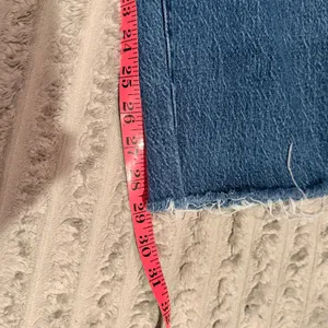 Levis Ribcage Straight Ankle Jeans 29 Medium Wash Button Fly Raw Hem High Rise thumbnail 7