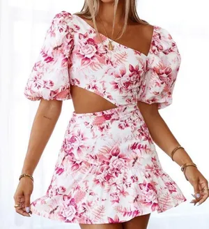 Hello Molly // Sweetest Kind Pink Floral Mini Dress thumbnail 3
