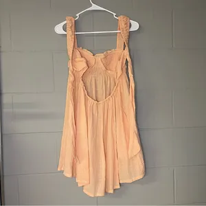 Free People Blissful Breeze Gauzy Linen Babydoll Mini Dress thumbnail 6