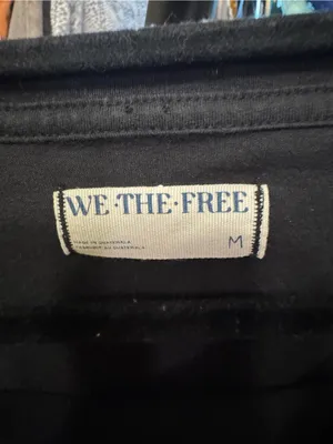 NWOT Free People We The Free The Perfect Long-Sleeve Tee - Black - medium thumbnail 12