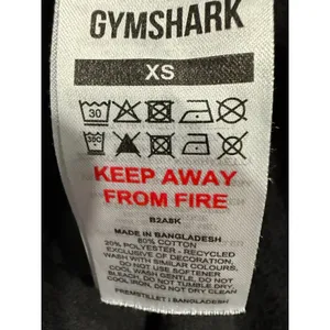Gymshark‎ XS Black Long Sleeve Crewneck Pullover oversized Activewear Sweatshirt thumbnail 5