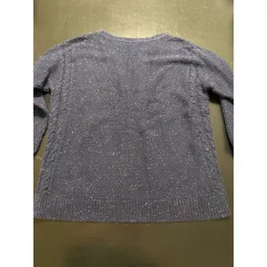 Tommy Hilfiger Womens XL Navy‎ Blue Confetti Cable Knit Pullover Sweater thumbnail 6