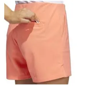 Adidas Pintuck Golf Shorts Womens Small Coral Pink NWT Stretch Pull On Pockets thumbnail 3