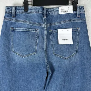 NEW Vervet Kate Barrel Leg Denim Jeans Women's Size 32 Blue Medium Wash thumbnail 4