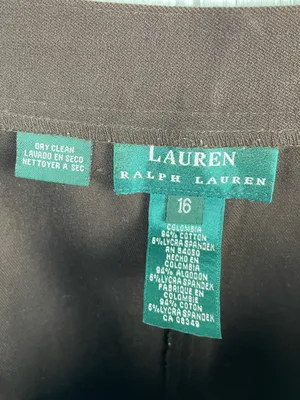 Vintage Lauren Ralph Lauren Brown Pleated Trousers Size 16 Buckle Equestrian thumbnail 5