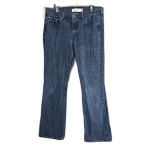 Levis 515 Womens Size 14 Long Bootcut Jeans Dark Wash Stretch Denim Blue Casual thumbnail 2