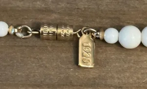 Vintage 1928 glass bead flower Y necklace thumbnail 3
