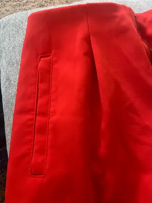 a new day Bright Red- orange High-Waist Dress Shorts thumbnail 4