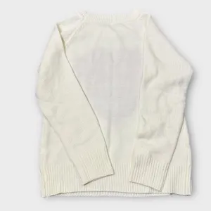 Cream Sweater Women S Red Heart Knit Pullover Valentines Day Cozy‎ Cute thumbnail 2