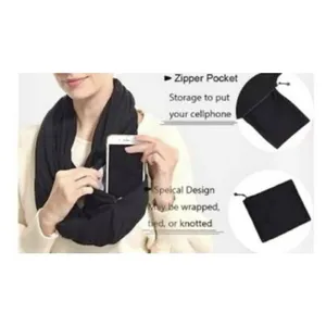 Beyond Yoga Pocket Infinity Scarf Black  NWT thumbnail 9