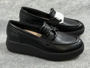 Clarks Collection Size-10M Women Zylah Top Casual Slip-On Loafer Black Leather thumbnail 1
