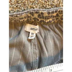 Aerie Off Duty Flannel Pajama Set. Gray/white. Size XXS thumbnail 8