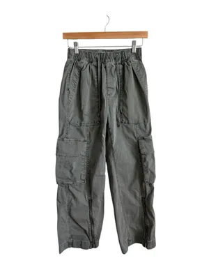 Abercrombie Baggy Cargo Pull On Pants Olive Green XXS Short thumbnail 3