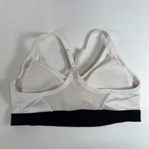 NIKE L Small Dri-Fit Indy Light Support Sports Bra White Swoosh Logo Women's thumbnail 6