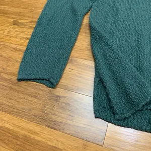 Aerie Green Textured V Neck Long Sleeve‎ Sweater Womens Size Medium Comfy Casual thumbnail 2