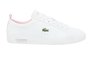 NWT • Lacoste White + Pink Court Base Sneakers thumbnail 1