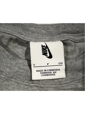 Nike Gray Embroidered Swoosh T-Shirt Women Small 100% Cotton Casual Athletic thumbnail 4