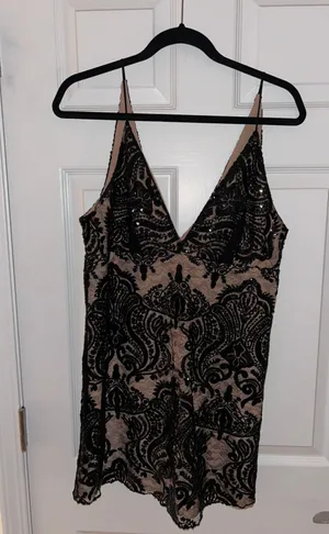 Free People Black Sparkly Dress thumbnail 2