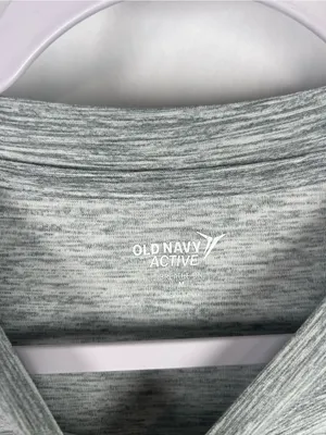 Old Navy Active Breathe ON Twist Front Workout Top Gray Space Dye Size M‎ thumbnail 2