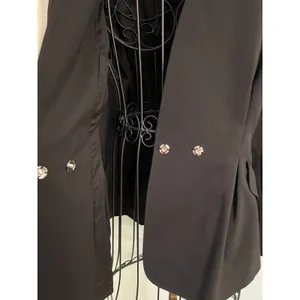 Rebecca Minkoff Black‎ Amber Black Wrap Jacket Blazer size 6 Small Collared thumbnail 5