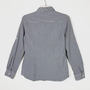 Tommy Hilfiger Grey & White Pinstriped Long Sleeve Button Up Shirt thumbnail 4