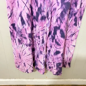 SHOW ME YOUR MUMU Summerland Jumpsuit Size L Purple Tie Dye Wide Leg Boho Resort thumbnail 7