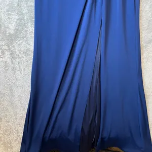 Tadashi Shoji Sho Navy Blue Sleeveless Gown Elegant Draped Evening‎ Formal Sz XS thumbnail 9