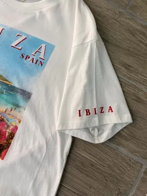 IBIZA Spain Graphic Crop Top White Size L thumbnail 6
