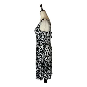 Nic+Zoe Abstract Print Sleeveless Dress‎ Women XS NWT Black White Stretch Knit thumbnail 9
