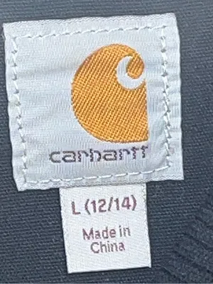 Carhartt Women’s Black Canvas Bomber Full Zip Utility Pocket Jacket Large 12/14 thumbnail 8